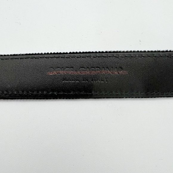 Dolce & Gabbana Black Velvet Belt - Picture 5 of 8